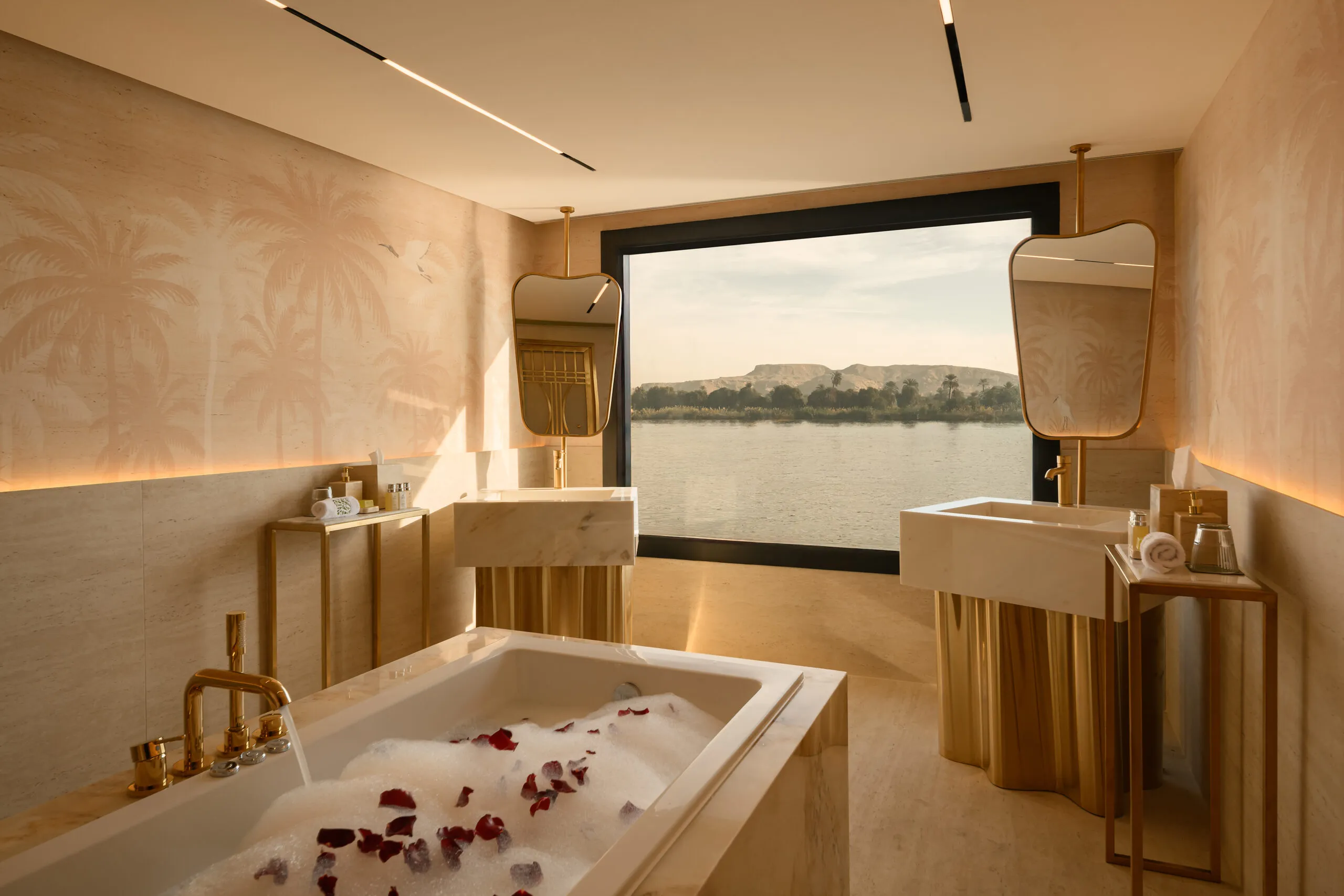 Cabin aboard the Le Fayan Suites Nile Cruise Nile cruise